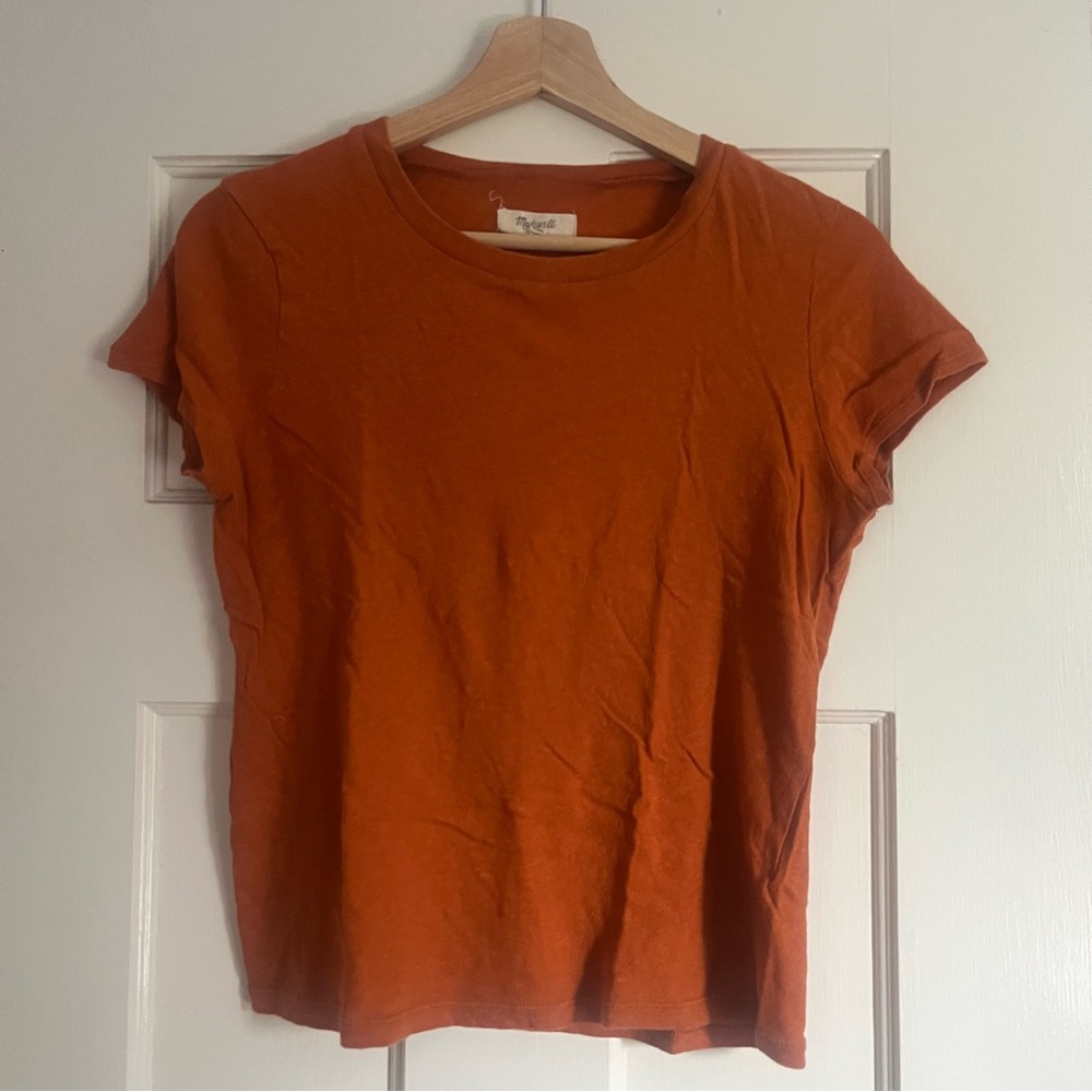 Madewell Orange Cotton T-shirt